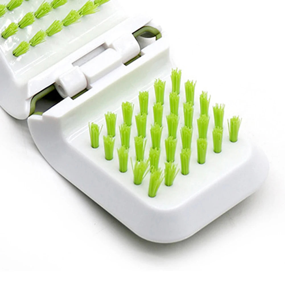 Car Interior Seat Belt Cleaning Special Tool Double Sided U Type Folding Tray Sponge Diamond Brush U Shape Kitchen Washing Tool