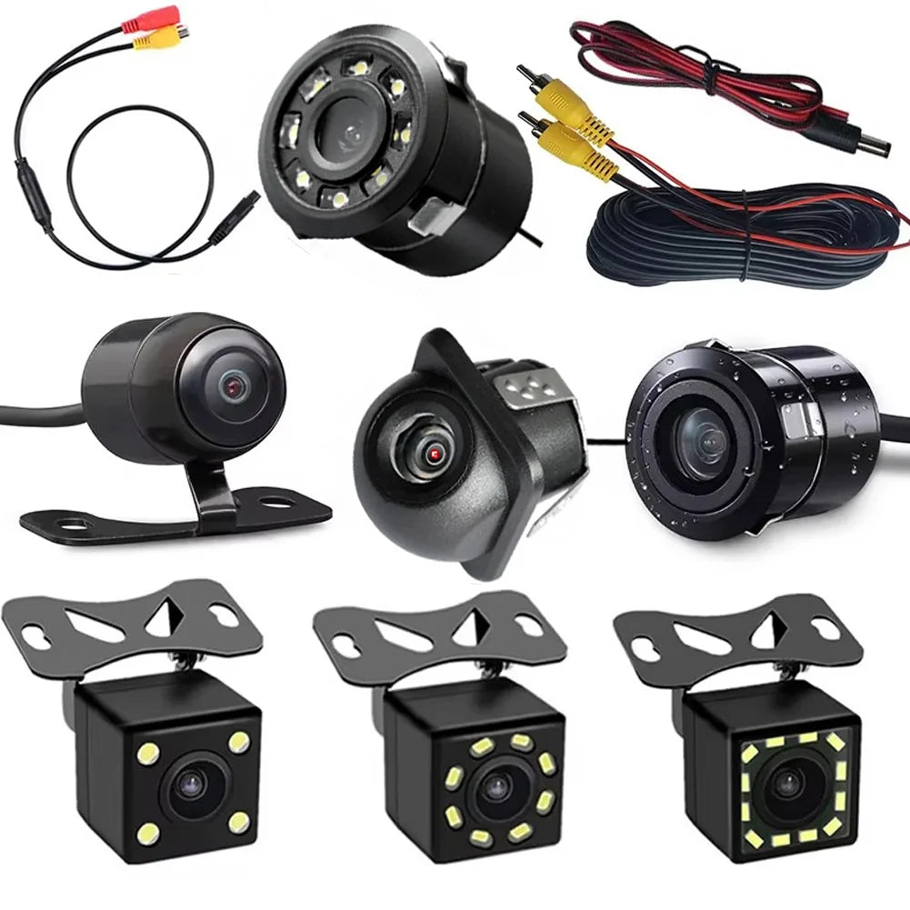 Car Rear View Camera 4/8/12 LED Night Vision Reversing Auto Parking Monitor CCD Waterproof 170 Degree HD Video Backup Camera