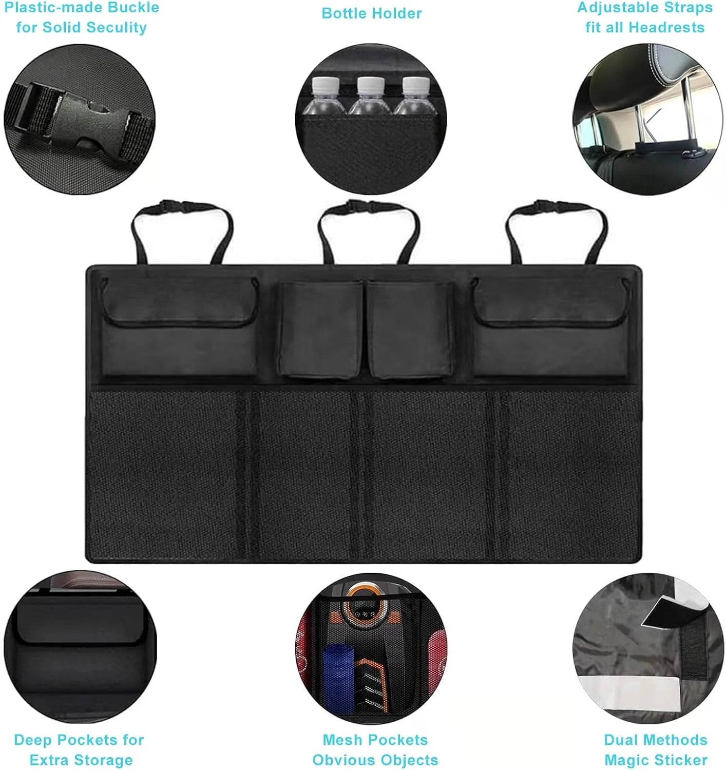 8 Large Trunk organizer bag,car trunk organizer,Car Trunk Hanging Storage Bag Back for SUV Truck Space Saving Exp