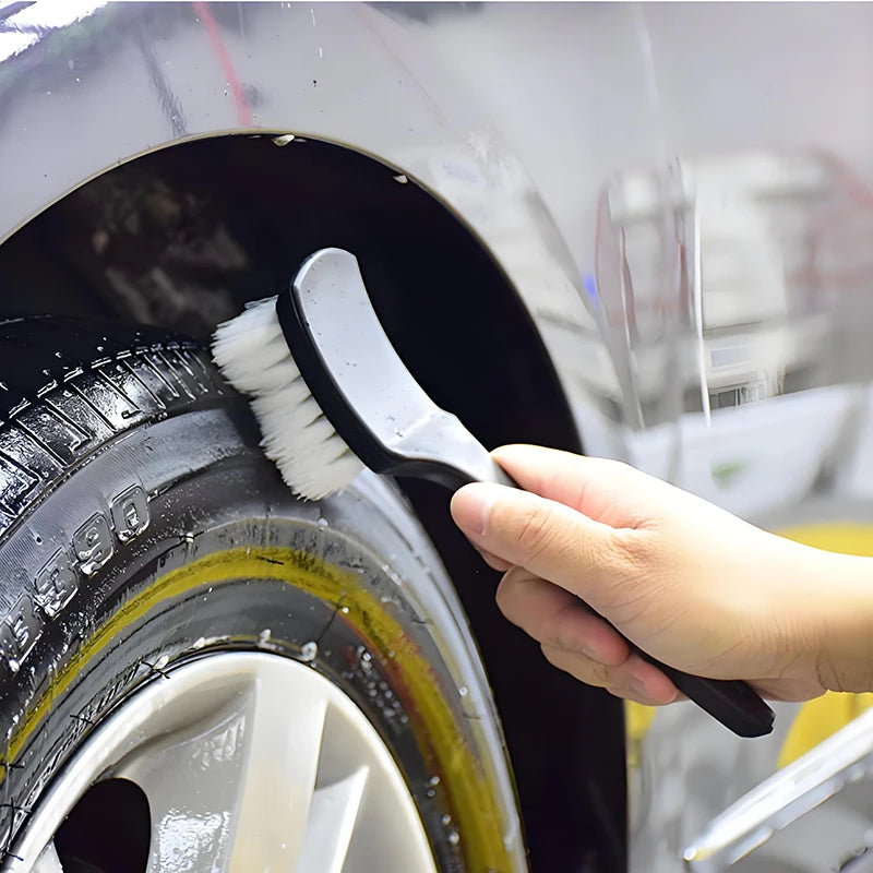 Car Tire And Wheel Hub Cleaning Brush Interior Air Conditioning Gap Brush Soft Bristle Brush Motorcycle Car Cleaning Accessories