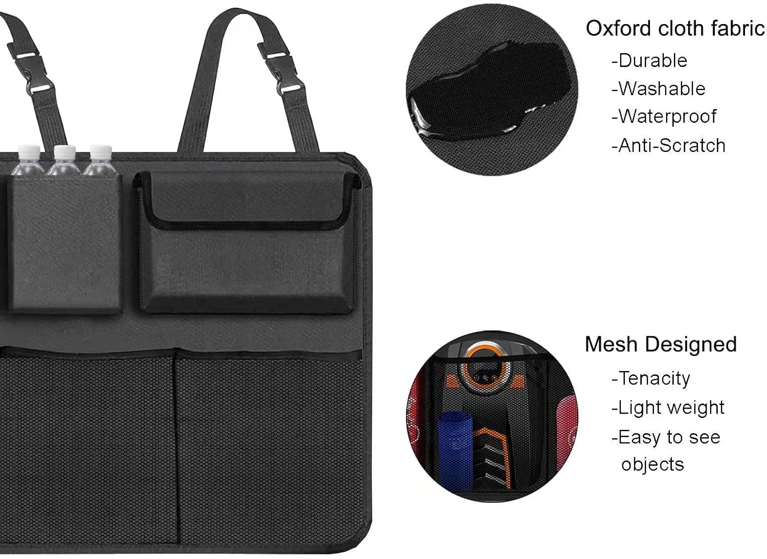 8 Large Trunk organizer bag,car trunk organizer,Car Trunk Hanging Storage Bag Back for SUV Truck Space Saving Exp